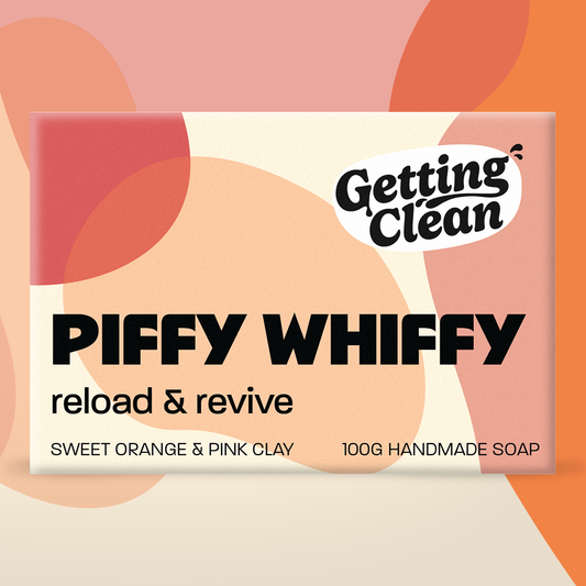 PIFFY WHIFFY: SWEET ORANGE & PINK CLAY SOAP